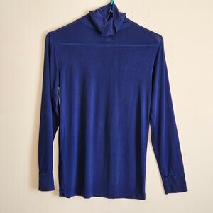 Winter Silks Turtleneck, Royal Blue, Sz S, 100% Silk